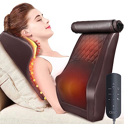 Back Massager Neck Massager with Heat, 3D Kneading…