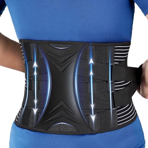 KKM Back Brace for Lower Back Pain Relief – Hernia…